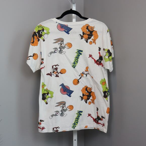 Vintage Space Jam All-Over Print T-Shirt – Size L – Looney Tunes x Monstars - Picture 2 of 6